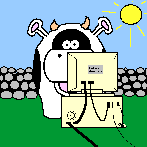 Gladys connects to the Internet