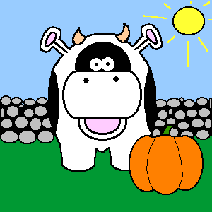 Gladys gets a pumpkin