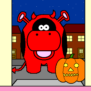 Gladys goes trick or treating